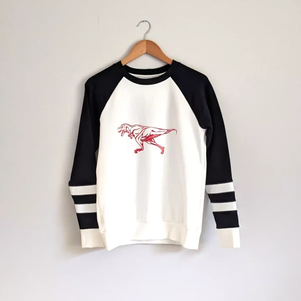 Pimp ton sweat femme T-rex en coton bio
