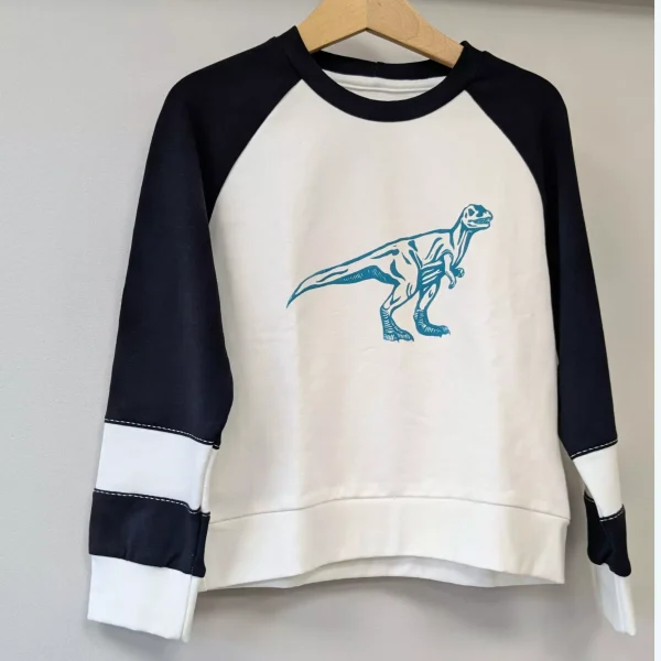 Sweat dino enfant bleu marine