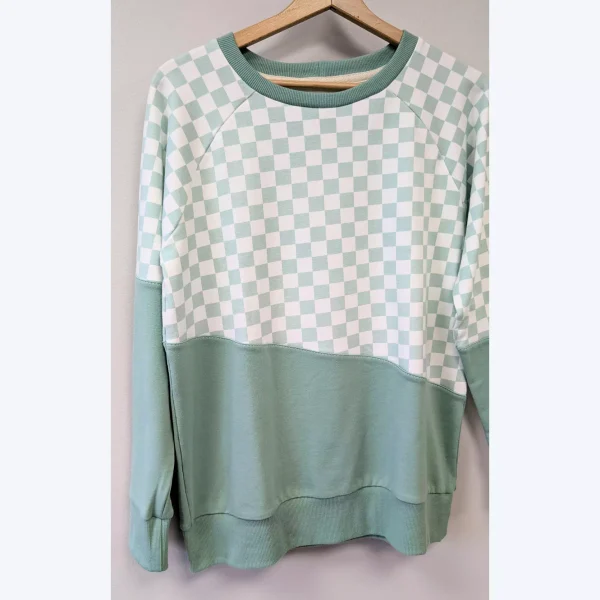 Sweat femme damier