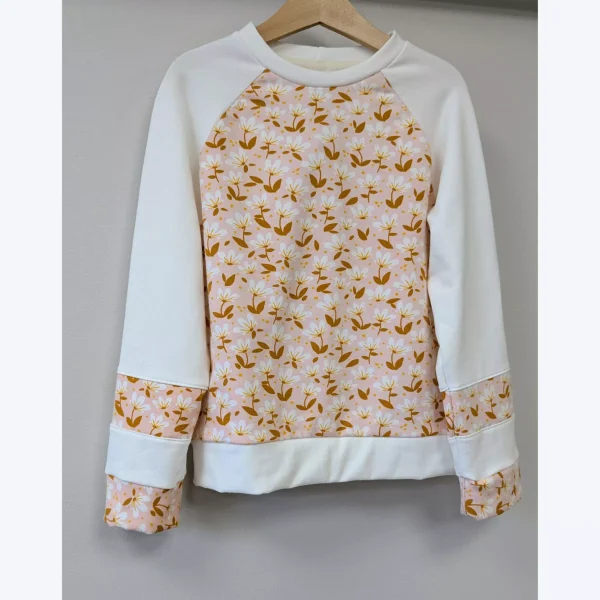 sweat fleurs coton bio enfant